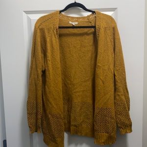 Maurices Mustard Yellow Oversized Knit Cardigan